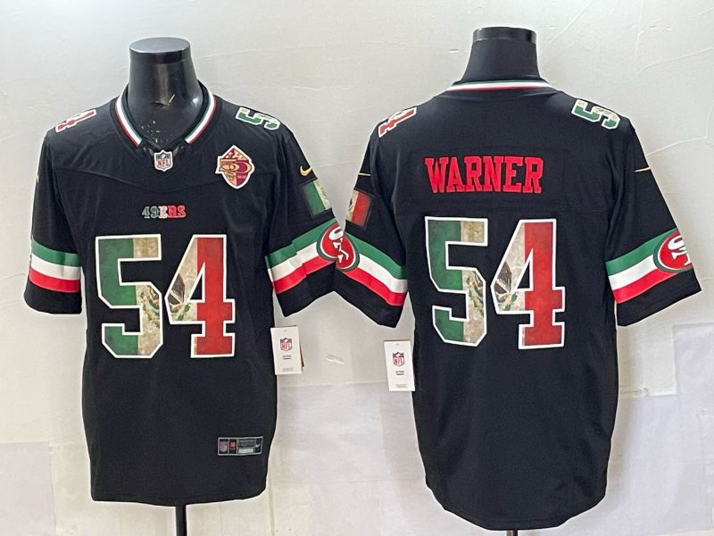 Men 2025 Nike San Francisco 49ers #54 Warner Black Mexico Limited NFL Jersey style 08->san francisco 49ers->NFL Jersey